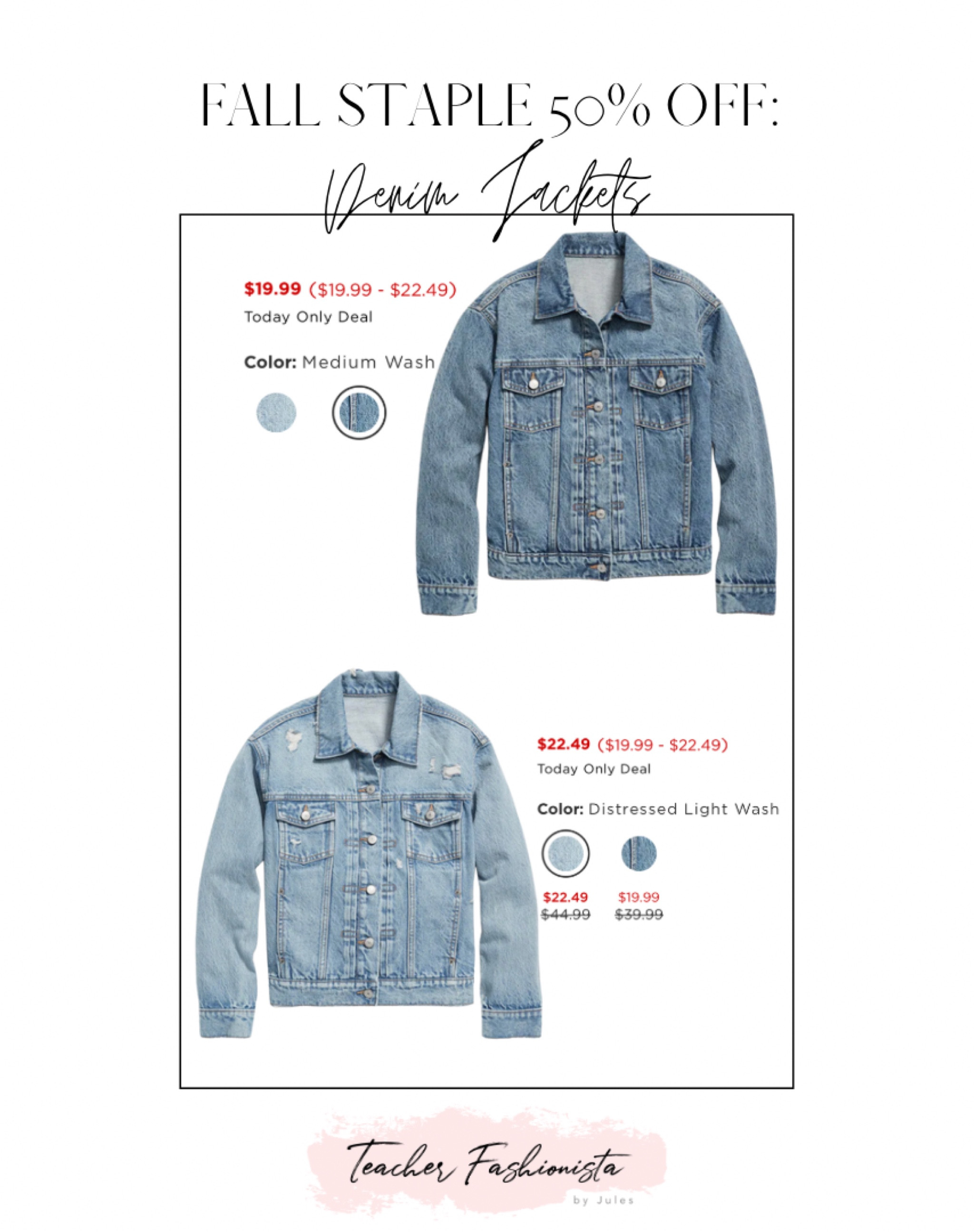 My most recommended closet staple— a denim jacket— is on sale for 50% off!!


Old navy, sale, denim jacket, jean jacket, fall outfit staple #ltkstyletip

#LTKSeasonal #LTKsalealert #LTKfindsunder50