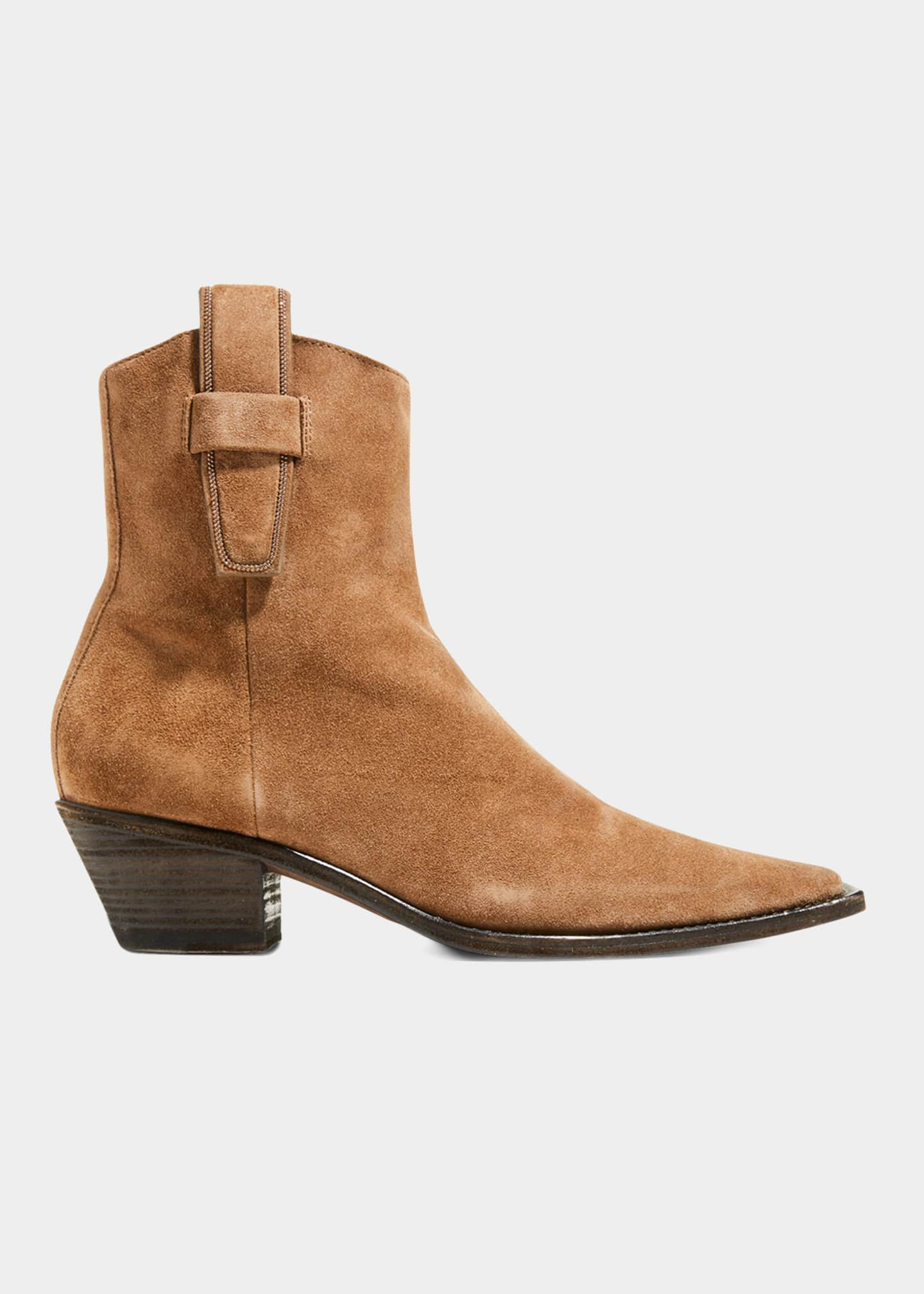 Suede Western Ankle Booties | Bergdorf Goodman