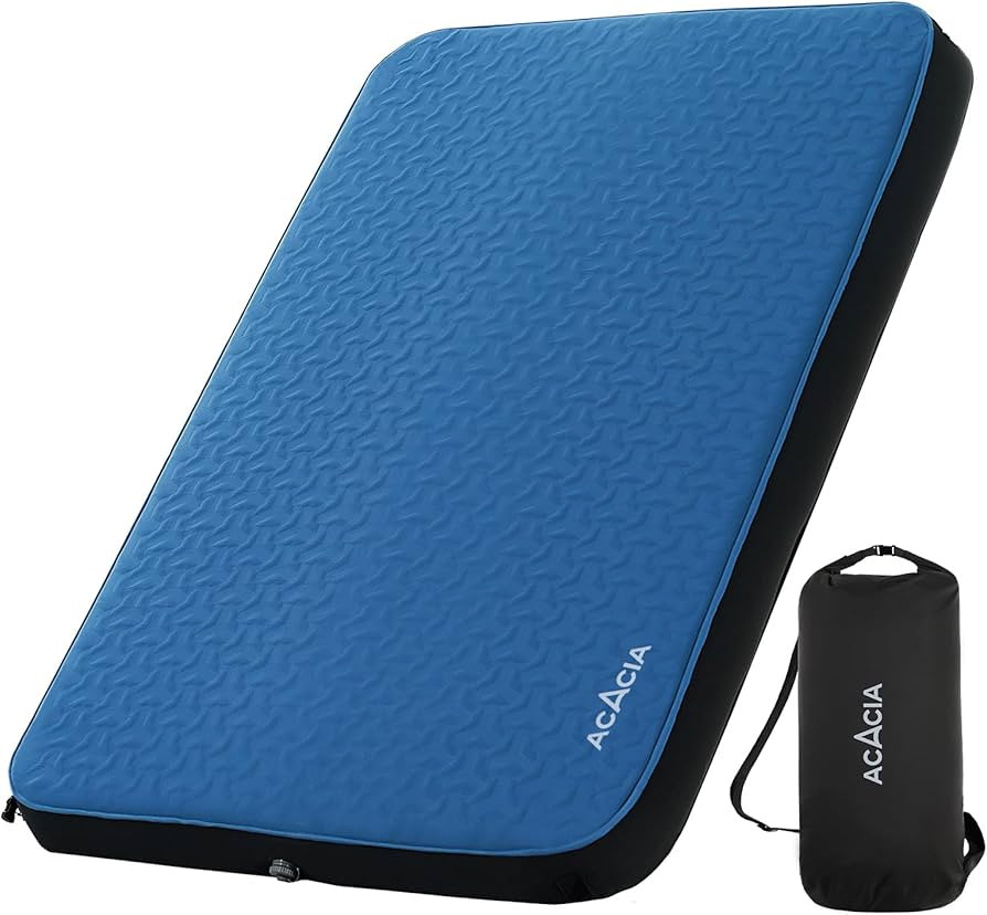 ACACIA 4.3" Thick Self Inflating Sleeping Pad with Foam | Innovative Y-Shaped Telescopic Structur... | Amazon (US)
