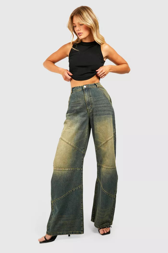 Washed Wide Leg Denim Jean | boohoo (US & Canada)