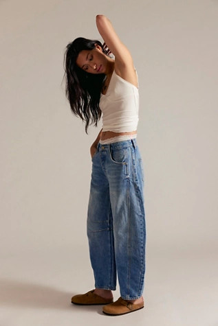 We The Free Good Luck Mid-Rise Barrel Jeans | Free People (Global - UK&FR Excluded)