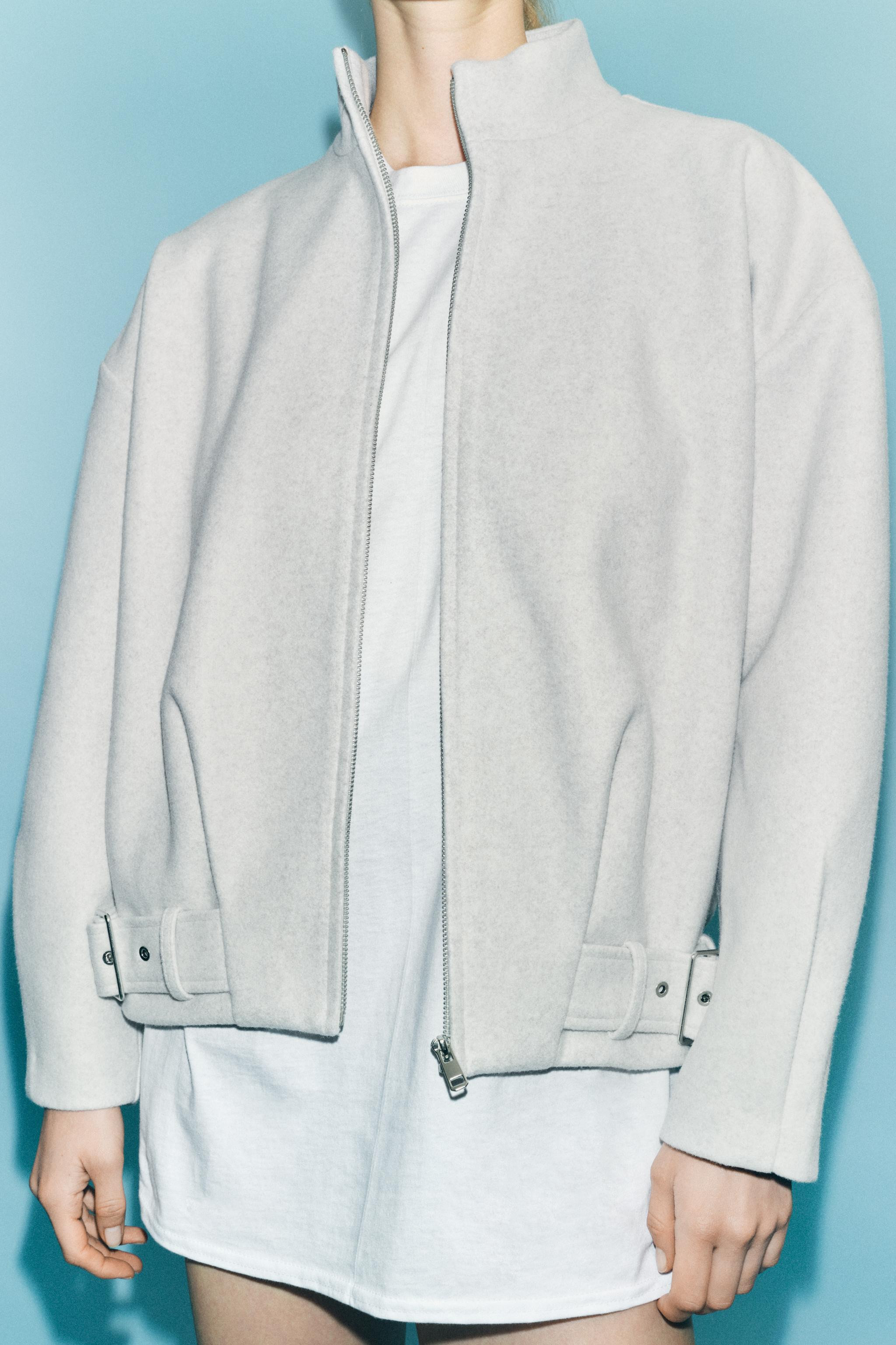 ZIPPERED WOOL JACKET | Zara US