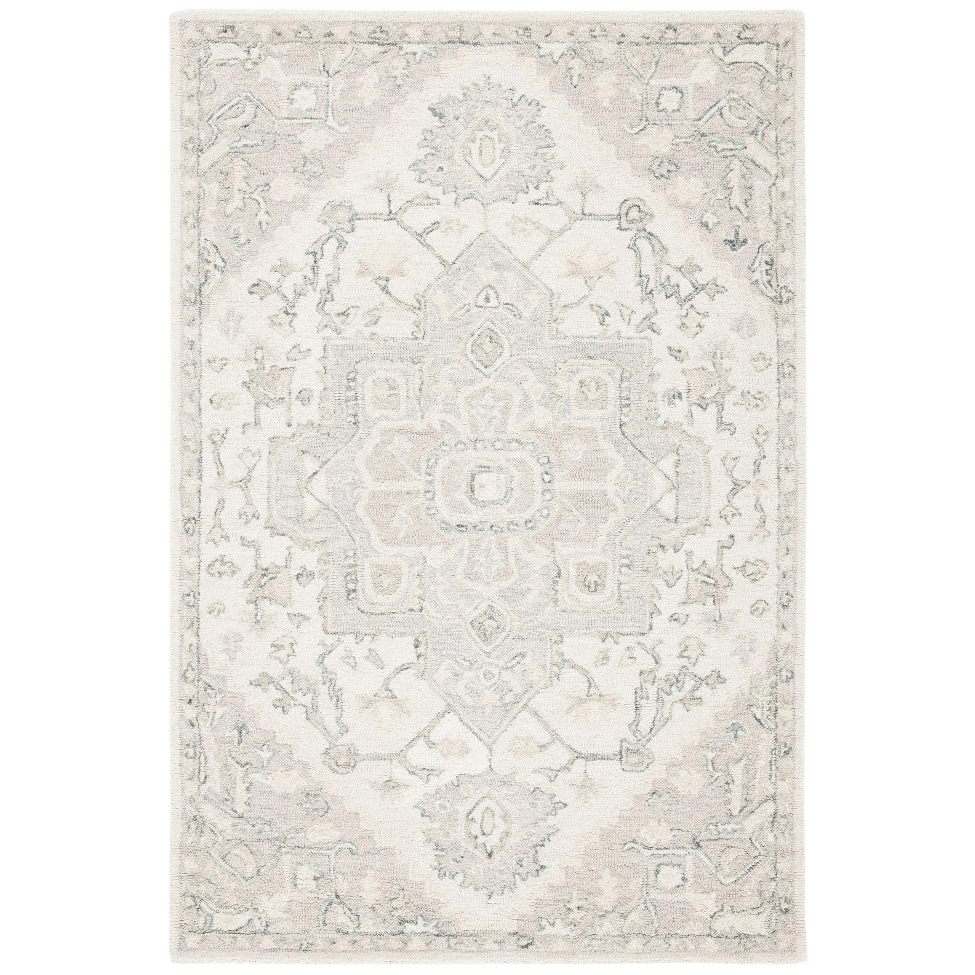 Barden Oriental Handmade Flatweave Wool Area Rug in Ivory / Beige | Wayfair North America