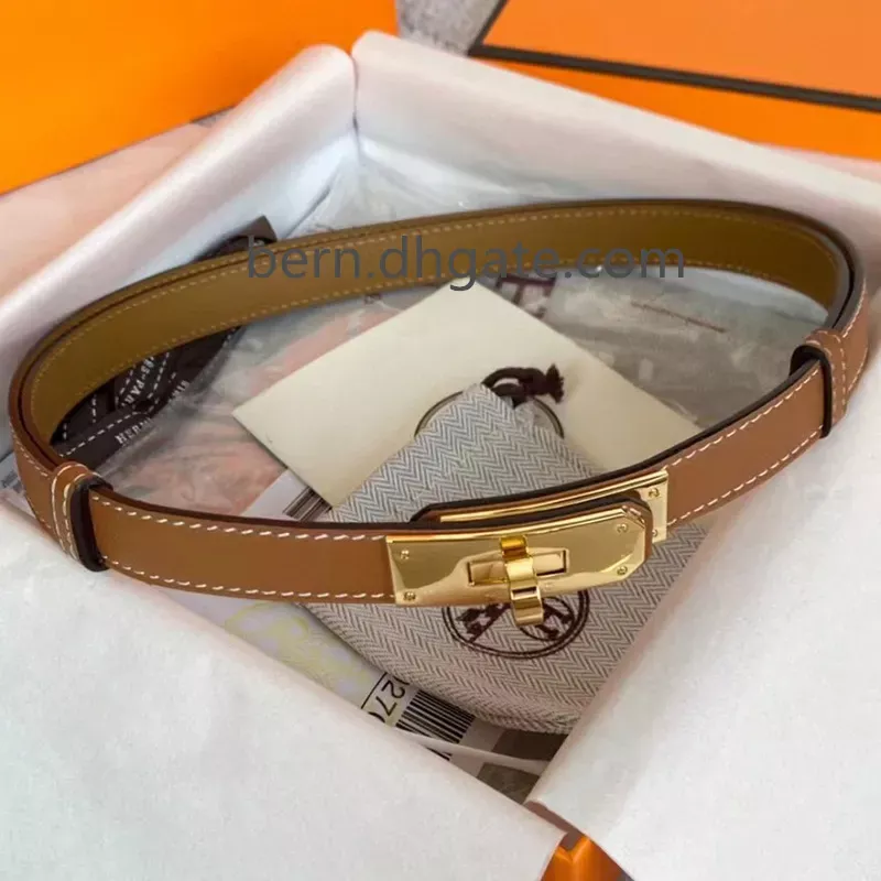 Hermes Kelly Belt , Brown, 80