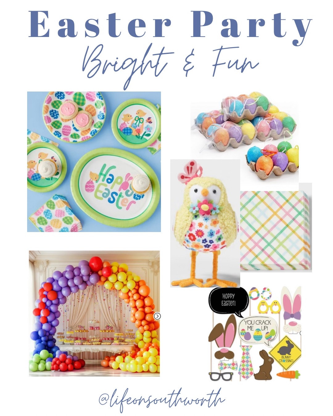 Who says Easter is only pastels? I’m loving this bright & fun party this season. Balloons, photo props & this cute little chick mashed for a fun time! All of these are super affordable too! 

#LTKKids #LTKSeasonal #LTKParties