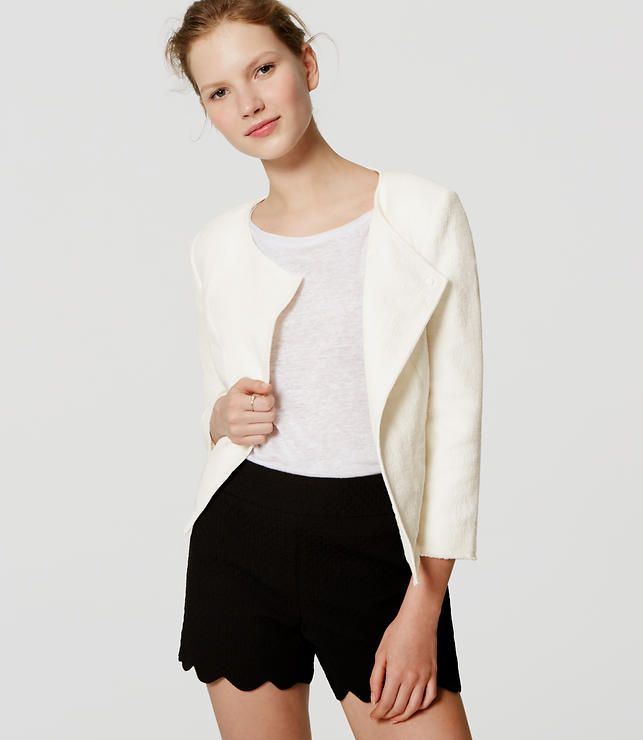 Textured Open Moto Jacket | Loft