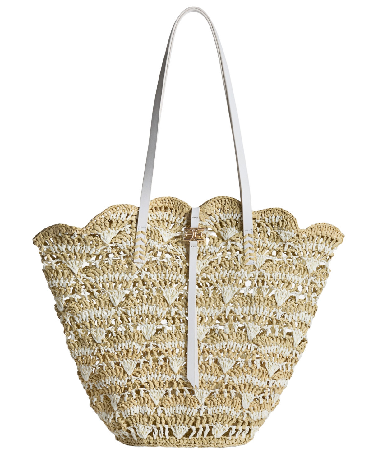 Sam Edelman Laylah Extra-Large Tote Handbag - Ivory | Macy's