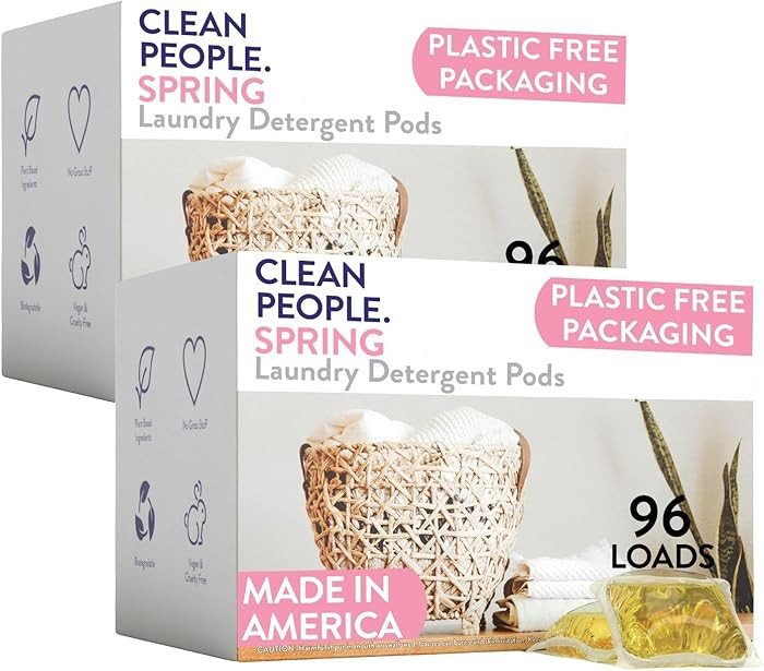 Clean People Laundry Detergent Pods - Recyclable Packaging, Hypoallergenic, Stain Fighting - Ultr... | Amazon (US)