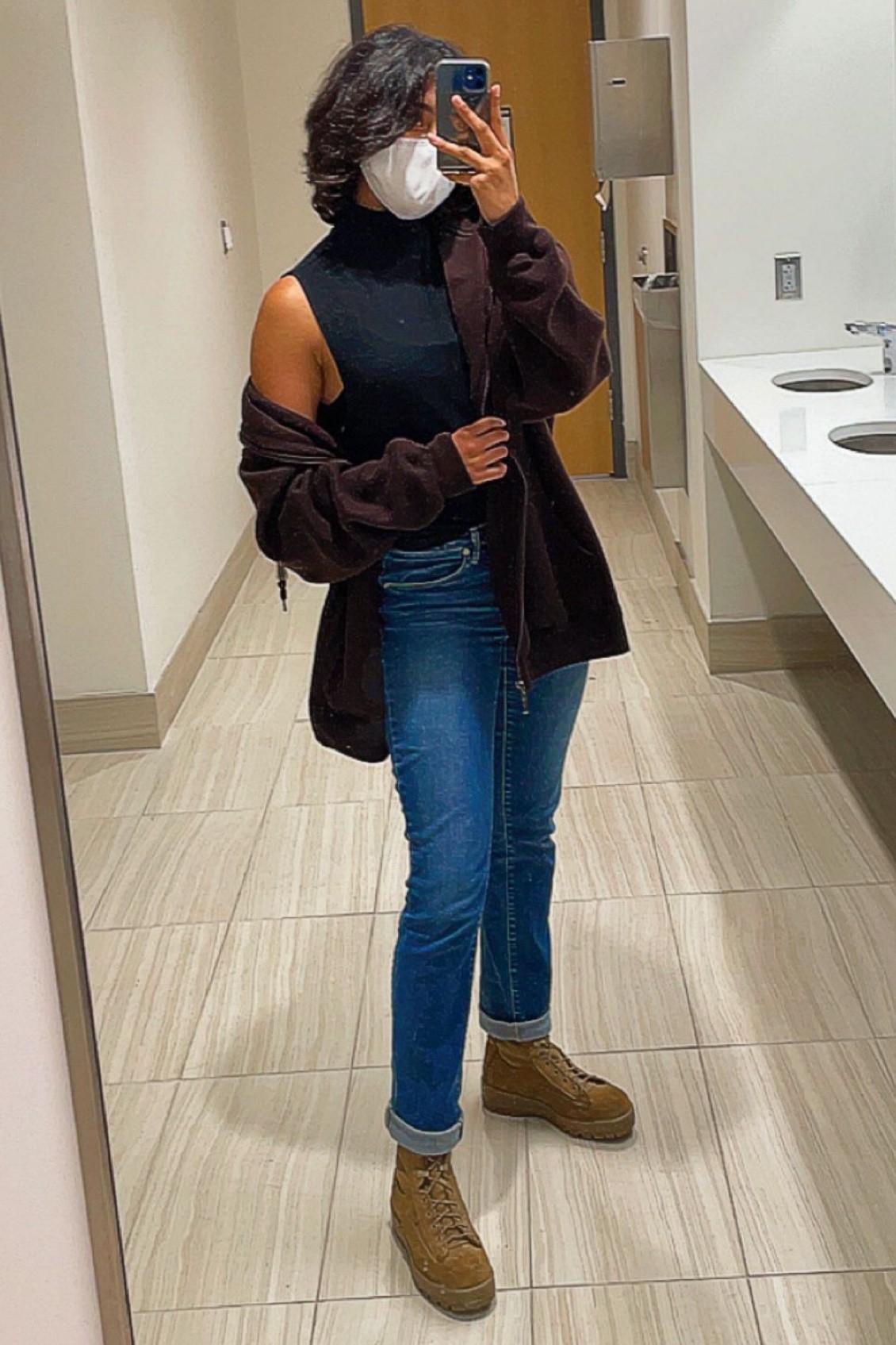 Entry level hot weather military boot army exchange boots light brown weather proof dark brown zip up hoodie women’s oversized black turtleneck fitted comfortable outfit fall outfit vibes jeans comfy cold weather fall weather combat boots sleeveless tank turtle neck thick sweater

#LTKfit #LTKSeasonal #LTKstyletip