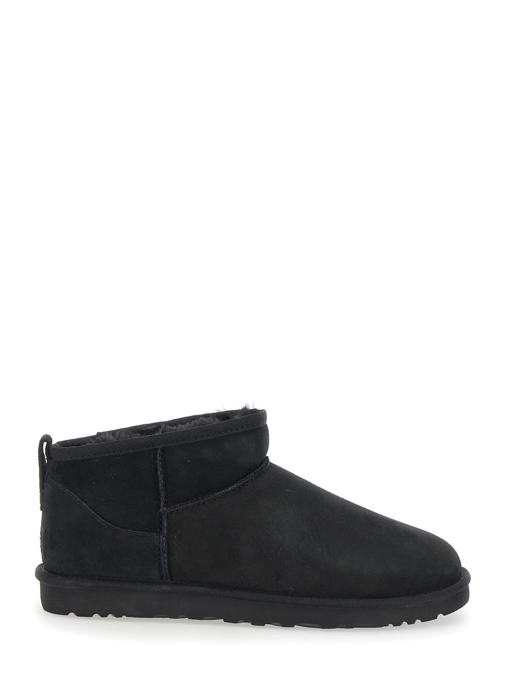 UGG Black Suede Ultra Mini Boots | Italist.com US