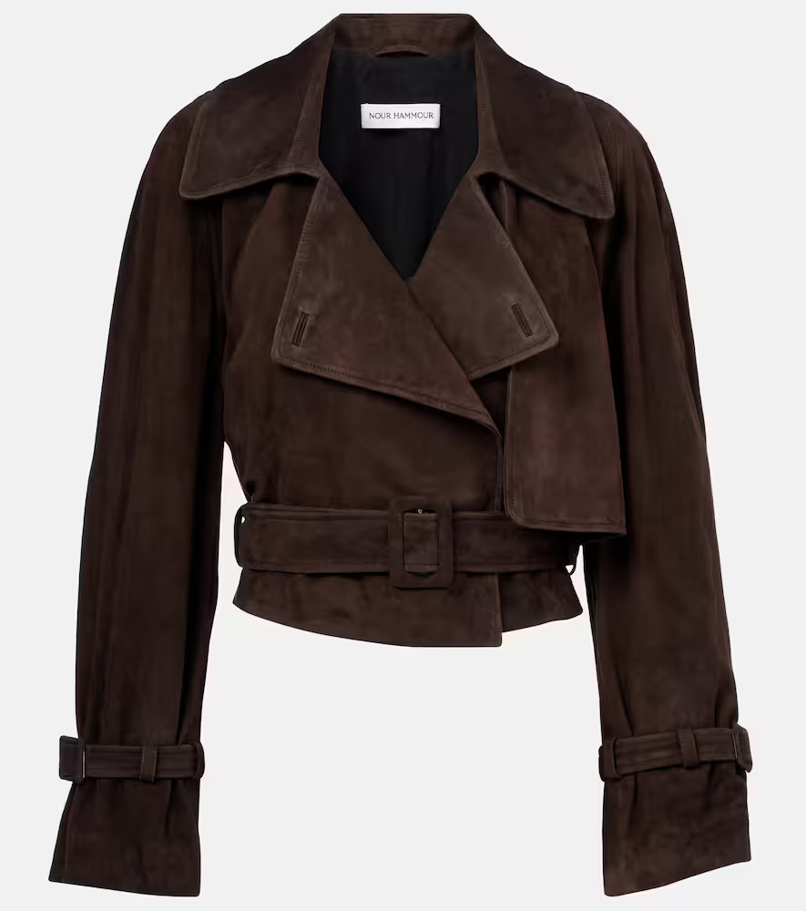Nour Hammour Veste raccourcie Hatti en daim | Mytheresa (INTL)