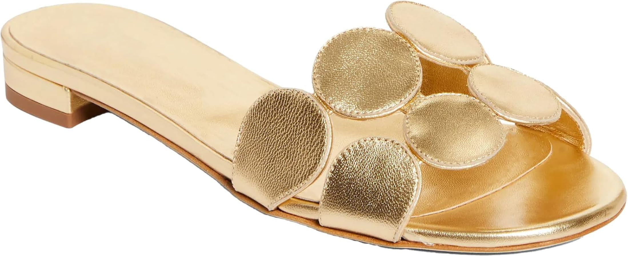 Flat Sandals for Women Round Open Toe Slide Flats Slip-on Mule Sandals Comfortable Summer Casual ... | Amazon (US)