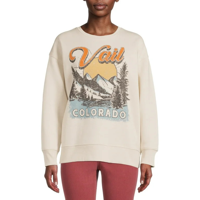 Time and Tru Women’s Scenic Graphic Sweatshirt | Walmart (US)