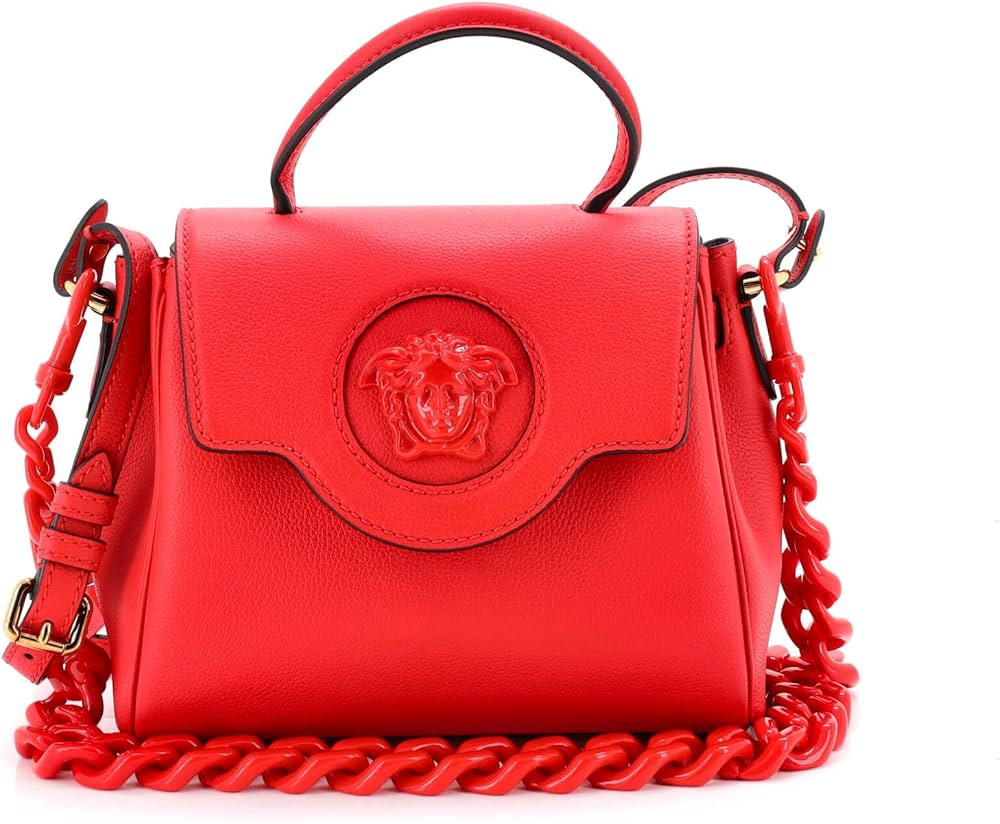 Amazon.com: Versace, Pre-Loved La Medusa Top Handle Bag Leather Small, Red : Amazon Luxury | Amazon (US)