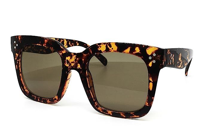 O2 Eyewear 7222 Premium Oversize XXL Women Men Mirror Brand Style Fashion Sunglasses | Amazon (US)