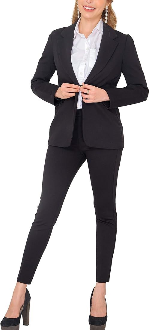 Marycrafts Women's Business Blazer Pant Suit Set for Work | Amazon (US)
