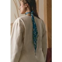 Luxury Silk Bow Scarf, Pure Skinny Hand-Painted Floral Neck Thin Hairband, Ribbon Style Elegant Gift For Her | Etsy (US)