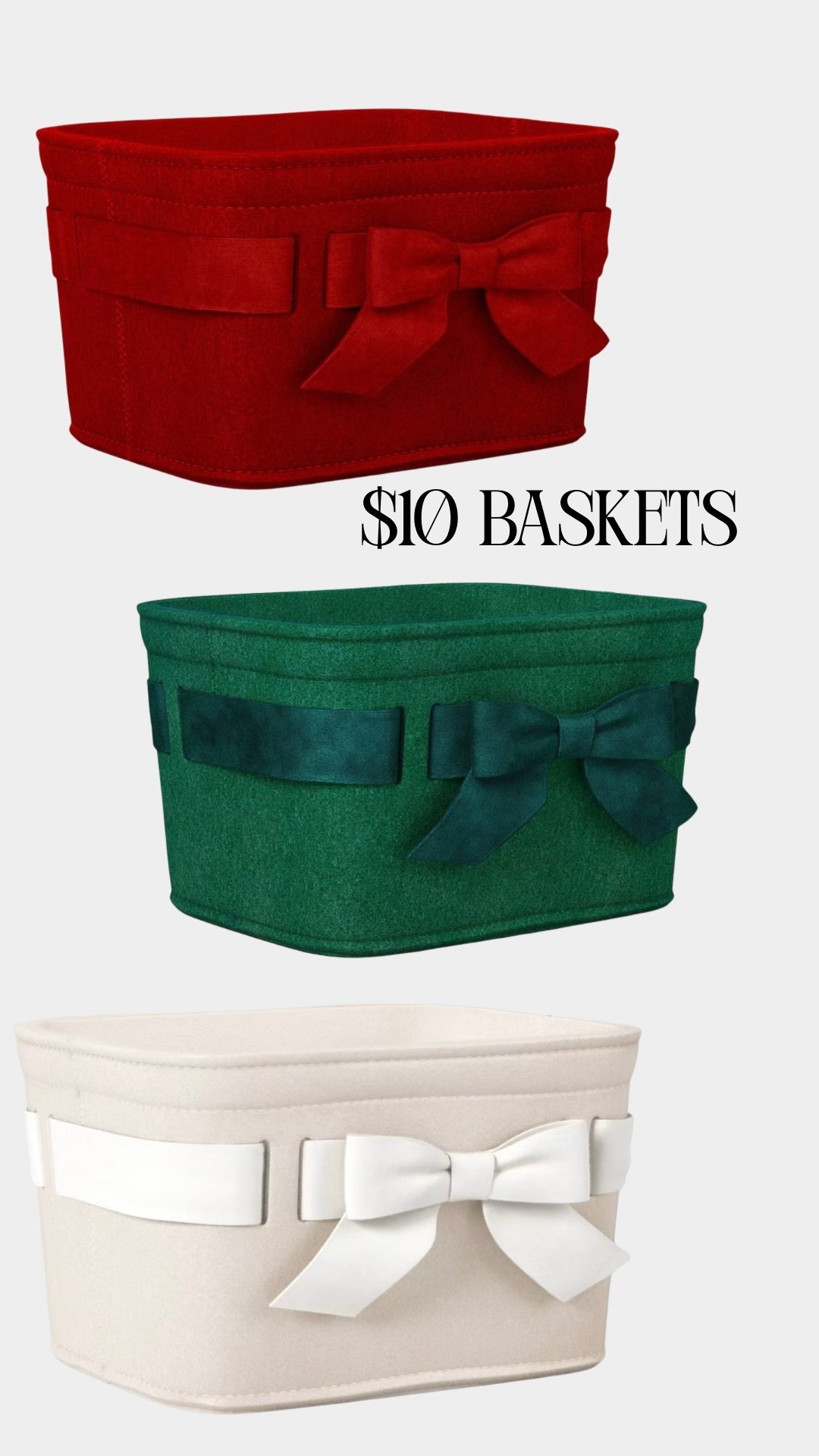 Target bow baskets are back! These are the best quality. 

#LTKHome #LTKFindsUnder50 #LTKHoliday