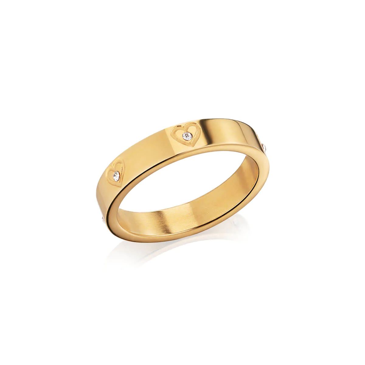 Crystal Heart Ring (Gold) | Abbott Lyon