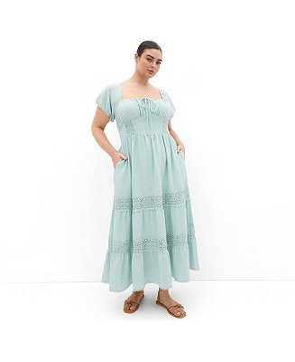 Women's Haven Embroidery Trim Maxi Dress | Macy's