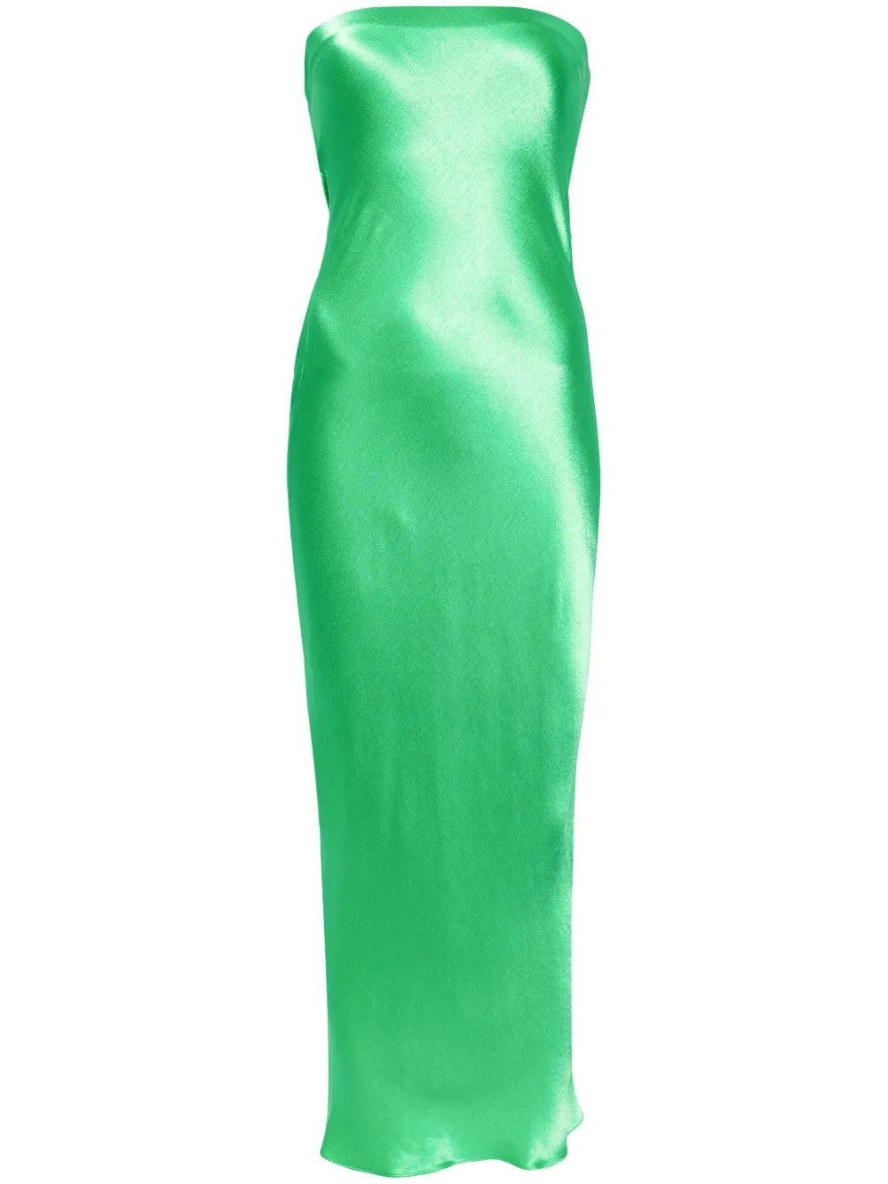 BEC + BRIDGE Moon Dance Satin Strapless Dress - Farfetch | Farfetch Global