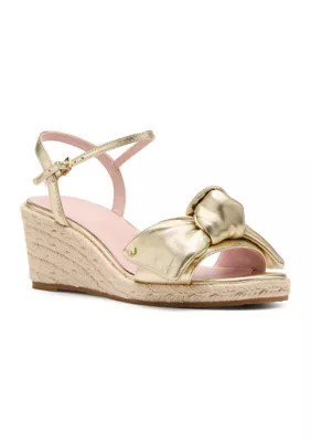 kate spade new york Women's Leandra Espadrille Wedge Sandals, Gold, 7.5M | Belk