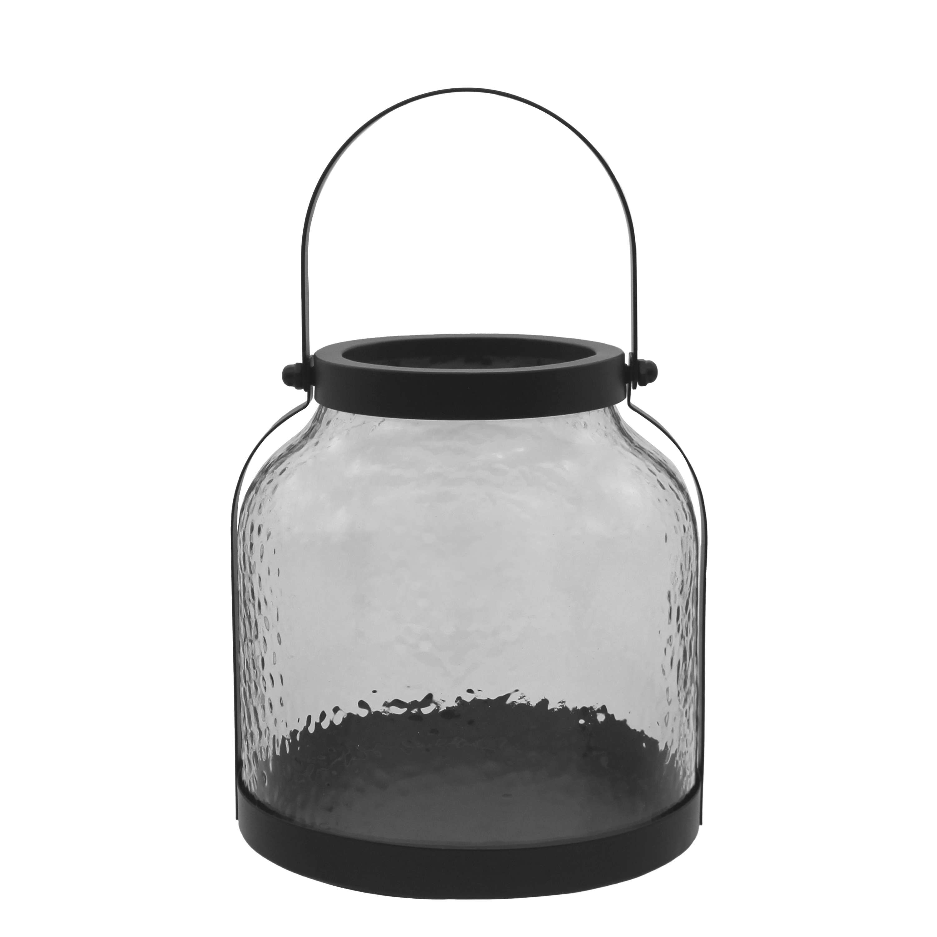 BHG BLACK GLS HAMMERED LANTERN S | Walmart (US)