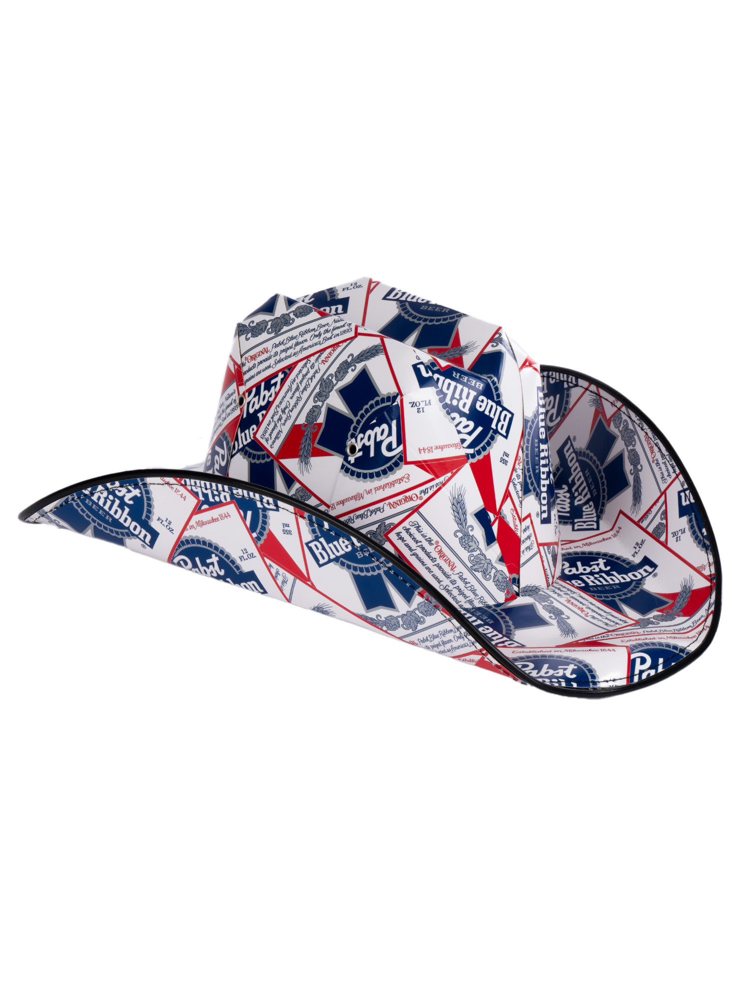 Pabst Blue Ribbon Label Cardboard Cowboy Party Hat - Walmart.com | Walmart (US)