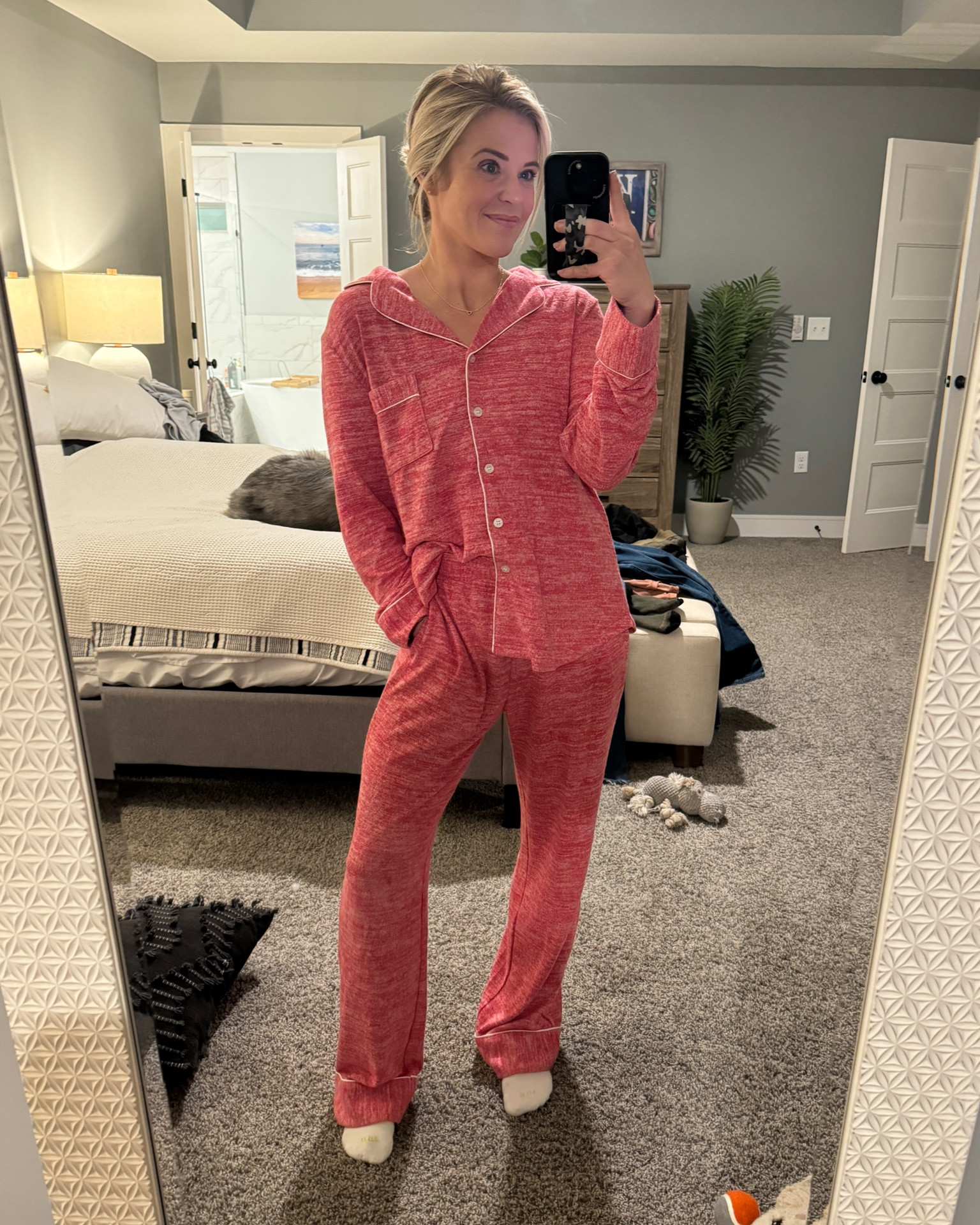 This cozy pj set is everything, soooo soft and perfect for winter, Christmas pictures, would make a great gift for new and breastfeeding moms! 

Postpartum gift idea / nursing friendly / pajamas 

#LTKHoliday #LTKSeasonal #LTKFindsUnder50