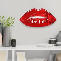 Mirrored Lips Wall Art, Acrylic Lips, Mirror Decor Home, Kiss Decor, Dorm Room Salon | Etsy (US)