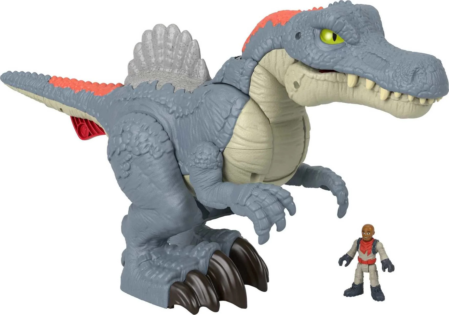 Imaginext Jurassic World Ultra Snap Spinosaurus Dinosaur Toy with Lights & Sounds, 2 Pieces, for ... | Walmart (US)