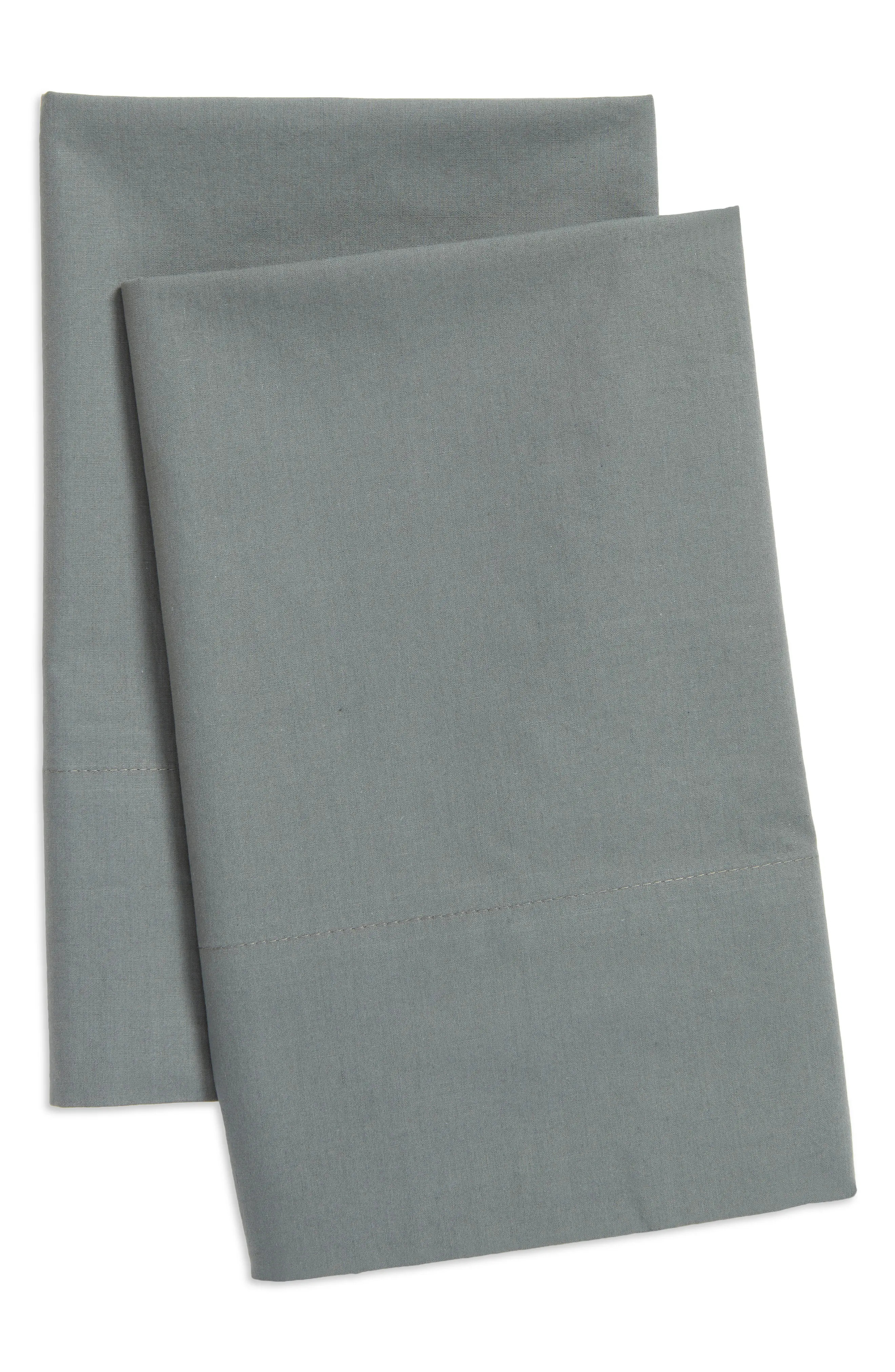 Nordstrom at Home Percale Pillowcases, Size King in Green Balsam at Nordstrom | Nordstrom