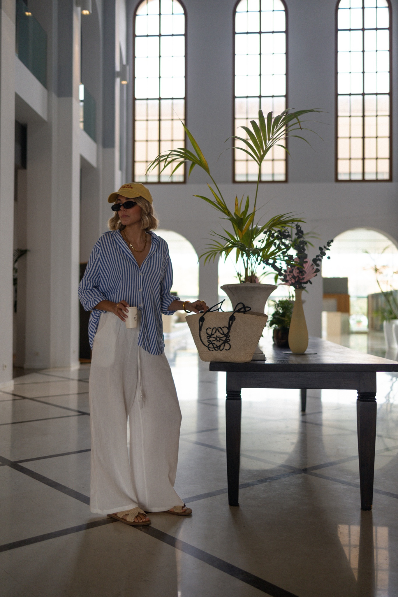 White trousers
Linen shirt 
Striped shirt 
Basket bag 

#LTKtravel #LTKstyletip #LTKSeasonal