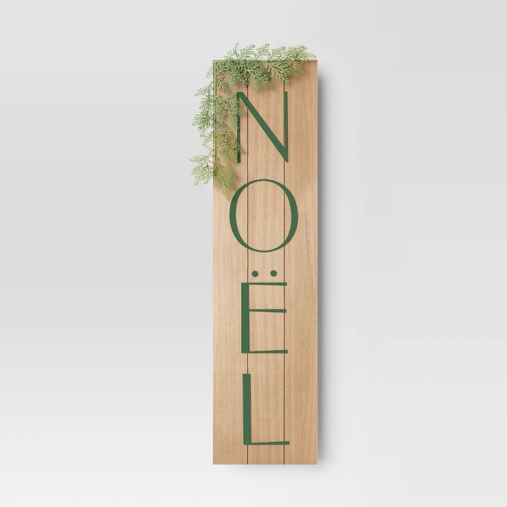 10" x 40" Leaner Wall Sign Panel 'Noel' Brown - Threshold™ | Target