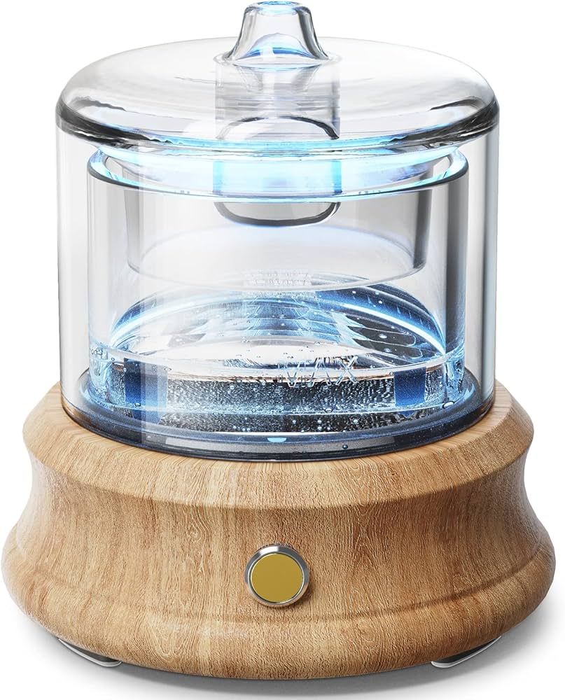 Amazon.com: Glass Essential Oil Diffuser Humidifier - [Plastic Free, Glass Reservoir, Natural Woo... | Amazon (US)