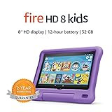 Fire HD 8 Kids tablet, 8" HD display, ages 3-7, 32 GB, Purple Kid-Proof Case | Amazon (US)