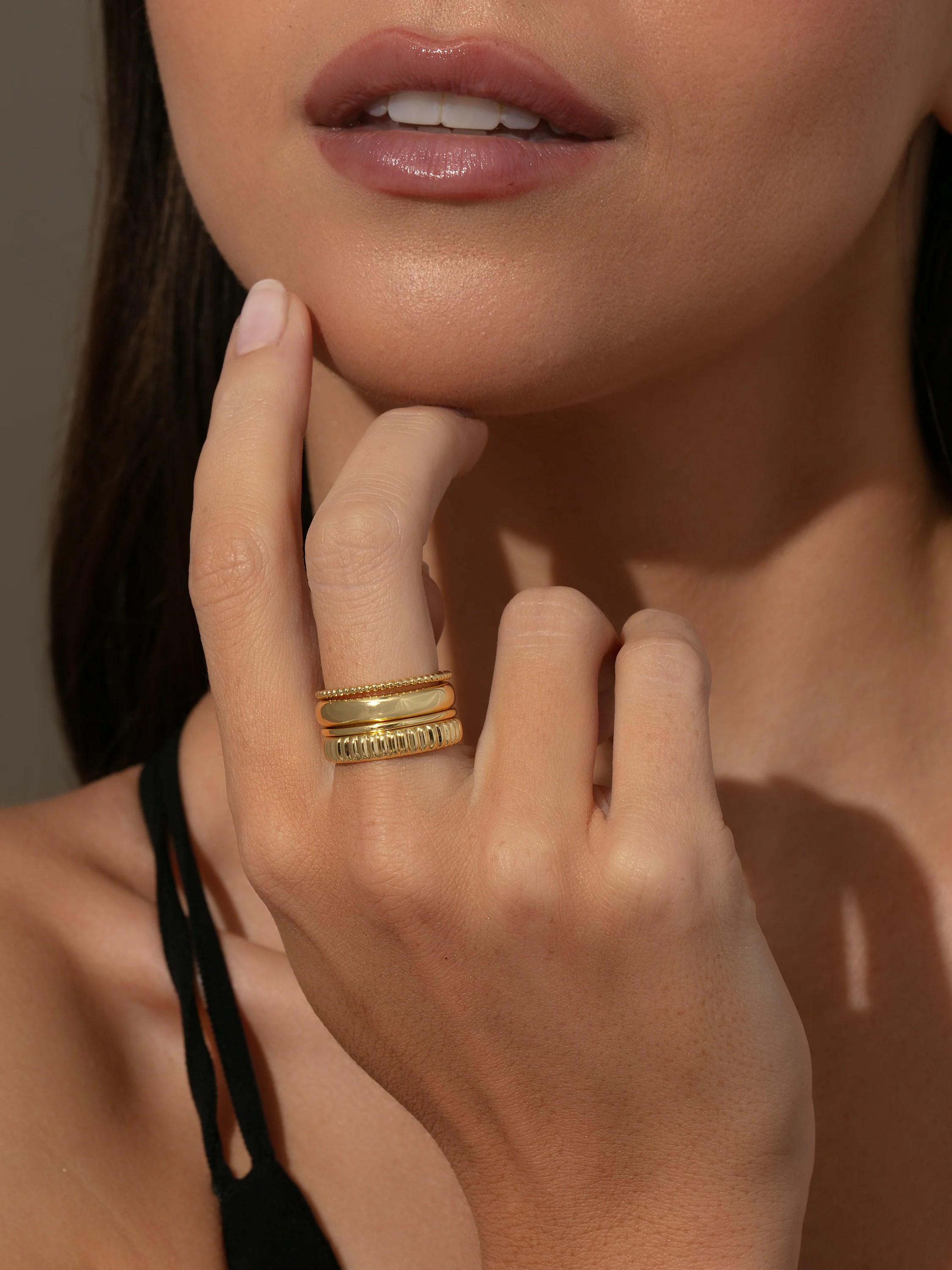 Total Package Ring Stack | Gold Ring Set of 4 | Uncommon James | Uncommon James
