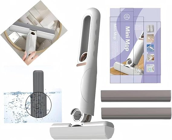 Self Squeezing Mini mop，Easy to Operate, can Rotate 180 °, Suitable for Corners Such as Kitche... | Amazon (US)