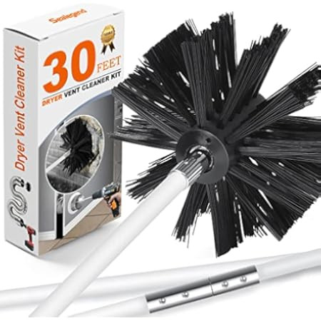 13 Piece Dryer Duct/Vent Cleaning Kit, Lint Remover, Extends up to 24 Feet, Synthetic Brush Head, Us | Amazon (US)
