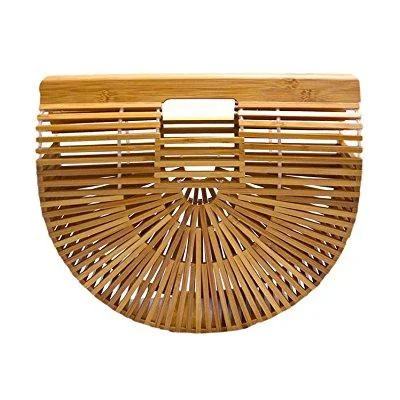 miuco womens bamboo handbag handmade large tote bag size small | Walmart (US)