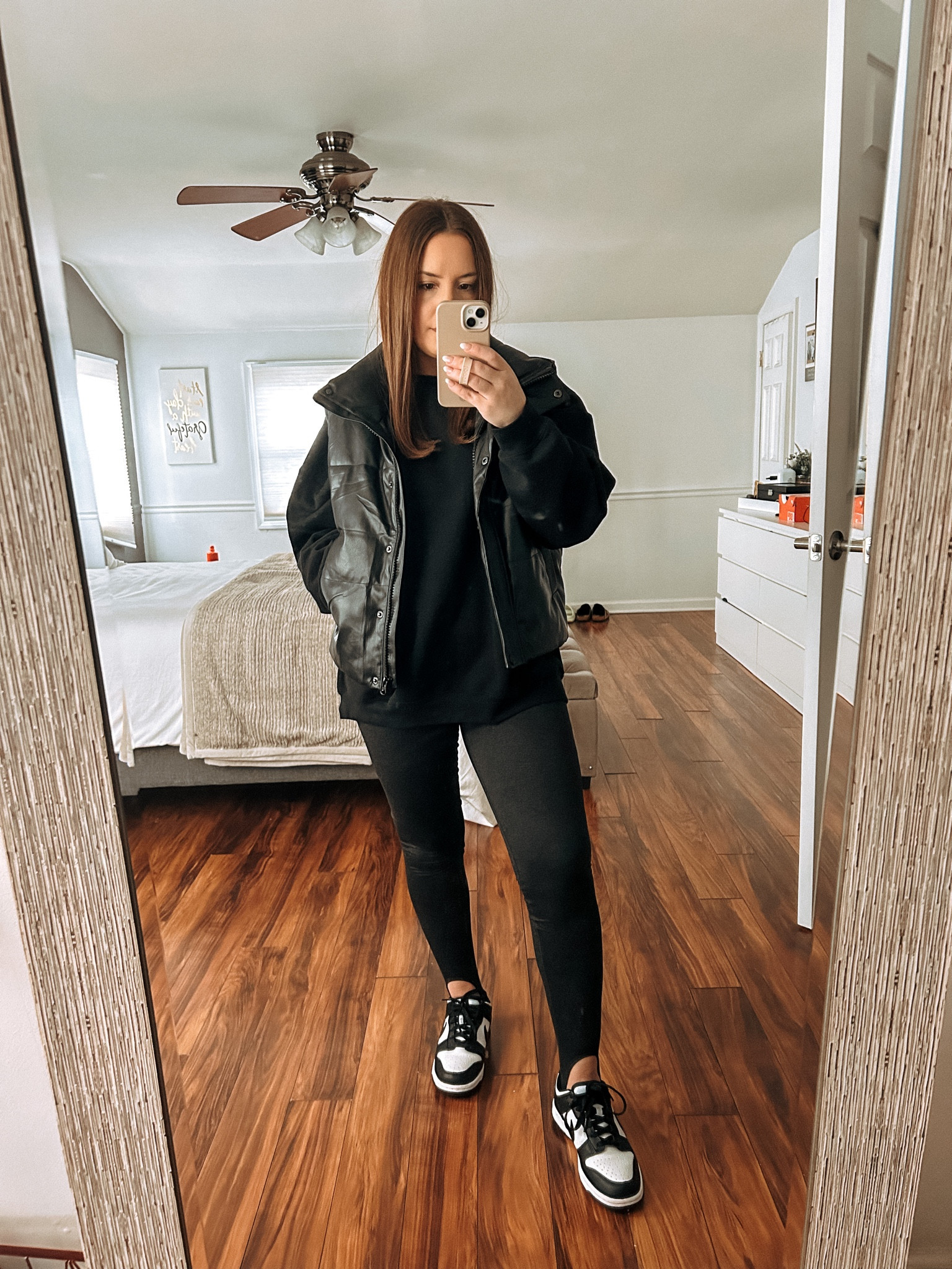 Stirrup leggings, black puffer vest, Amazon puffer vest, Nike panda dunks, black sweatshirt 

#LTKSeasonal #LTKshoecrush #LTKstyletip
