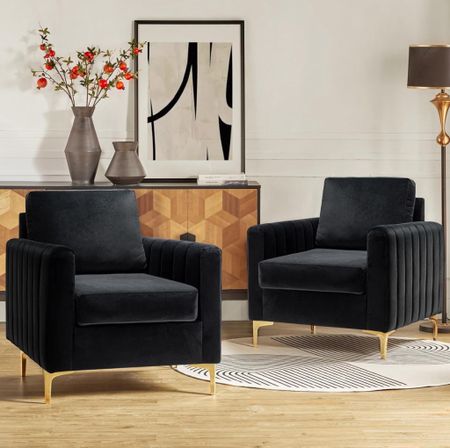 Modern Velvet Accent Club Chairs | Set of 2 | 

#LTKhome #LTKstyletip