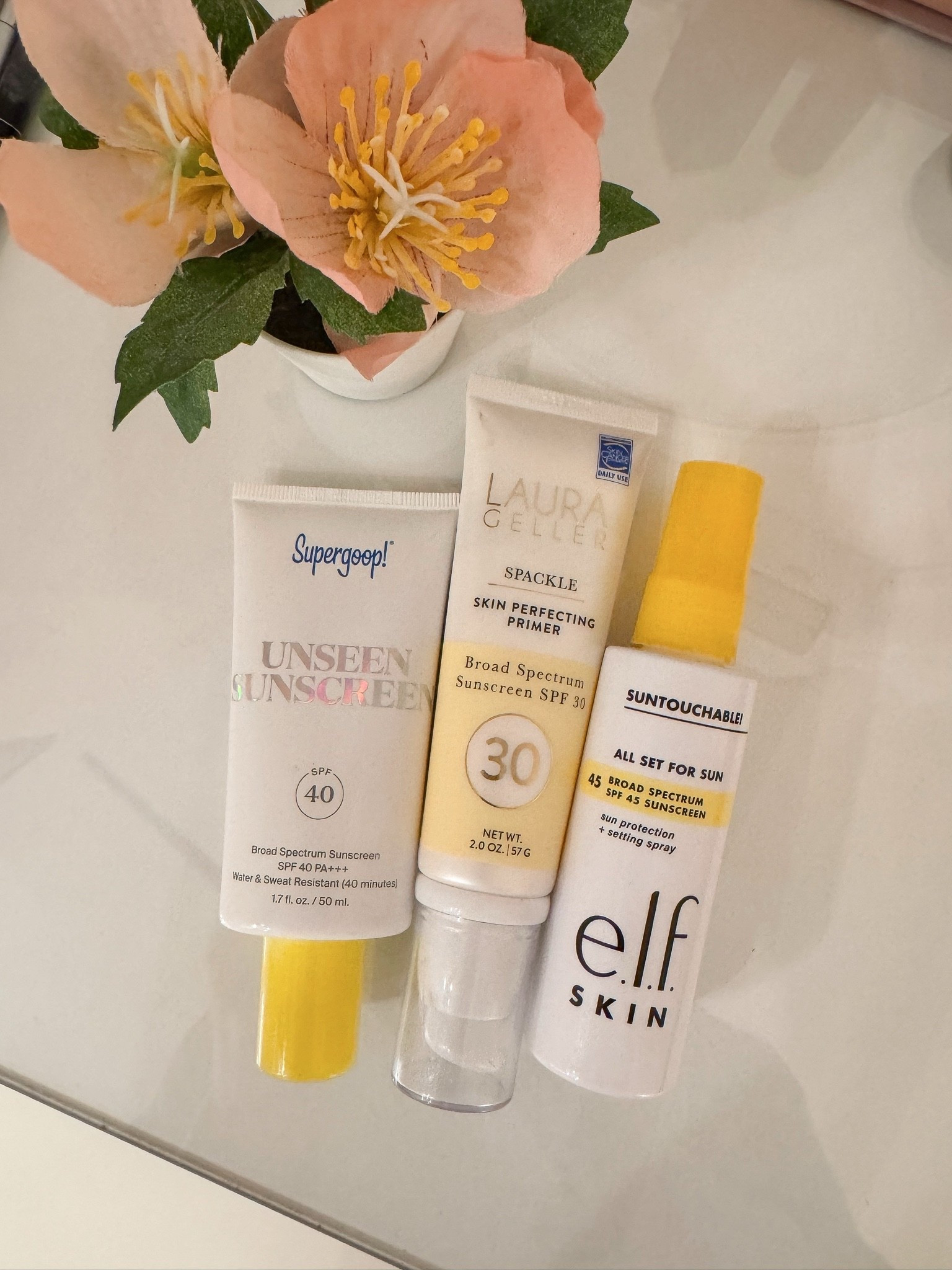 Summer skincare lineup for long days spent outside - this is my favorite skin SPF for under makeup and the setting spray leaves a subtle glowy finish ✨

#LTKBeauty #LTKTravel #LTKOver40