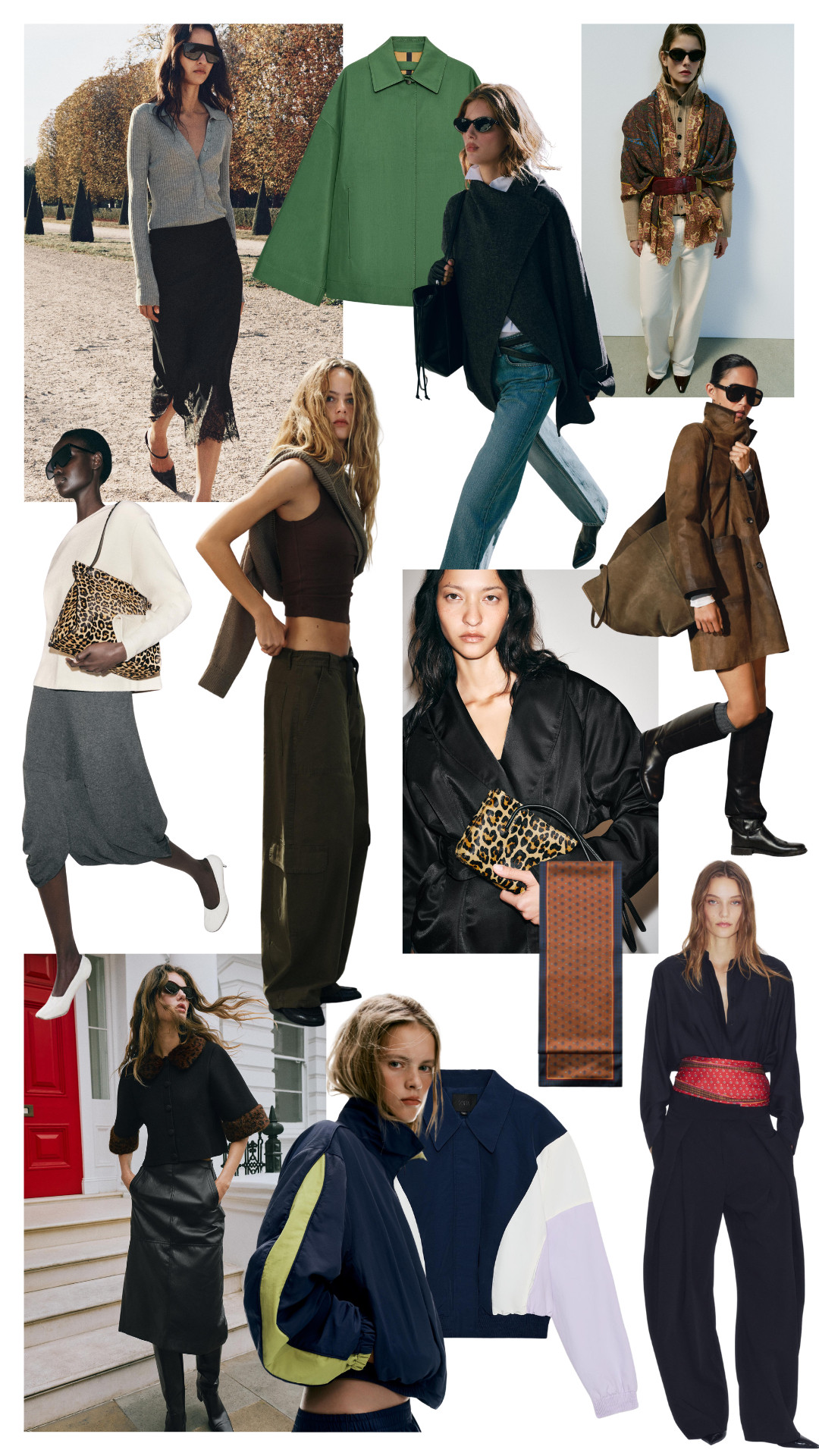 Current Zara Favourites 
| Leopard print Bag | Green Jacket | Fringed Scarf | Bomber Jacket | Fur Trim Cardigan | Lace Midi Skirt | Paisley Print 

 #LTKuk #LTKautumn #LTKeurope