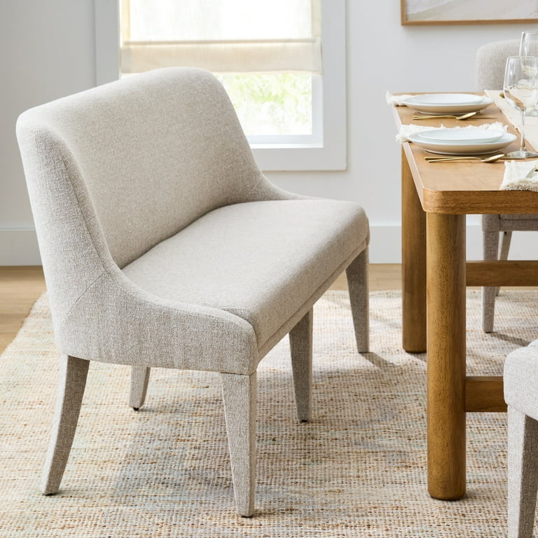 Better Homes & Gardens Windsor Upholstered Dining Bench, Wheat | Walmart (US)