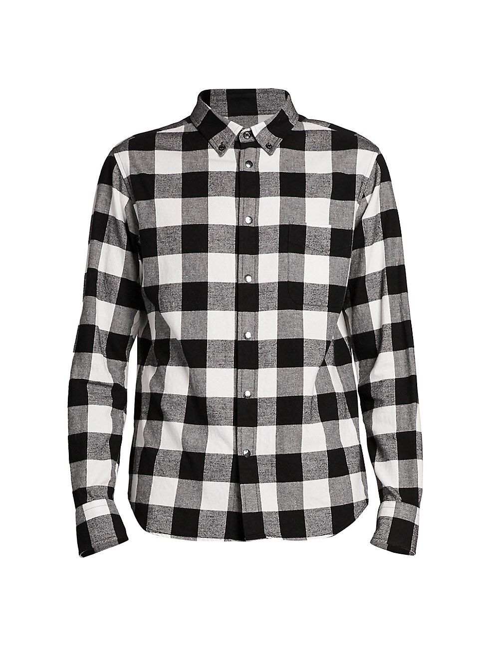 Moncler Men's Buffalo Plaid Cotton Shirt - Grey - Size XL | Saks Fifth Avenue