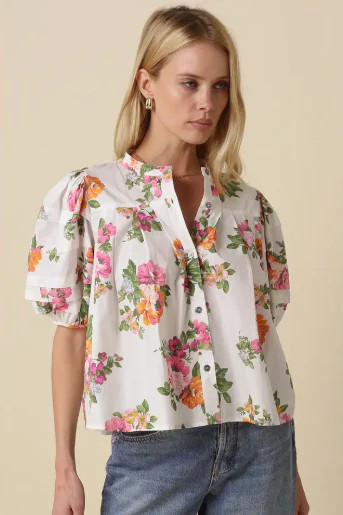 Rosette Puff Sleeve Top | The Collection Texas