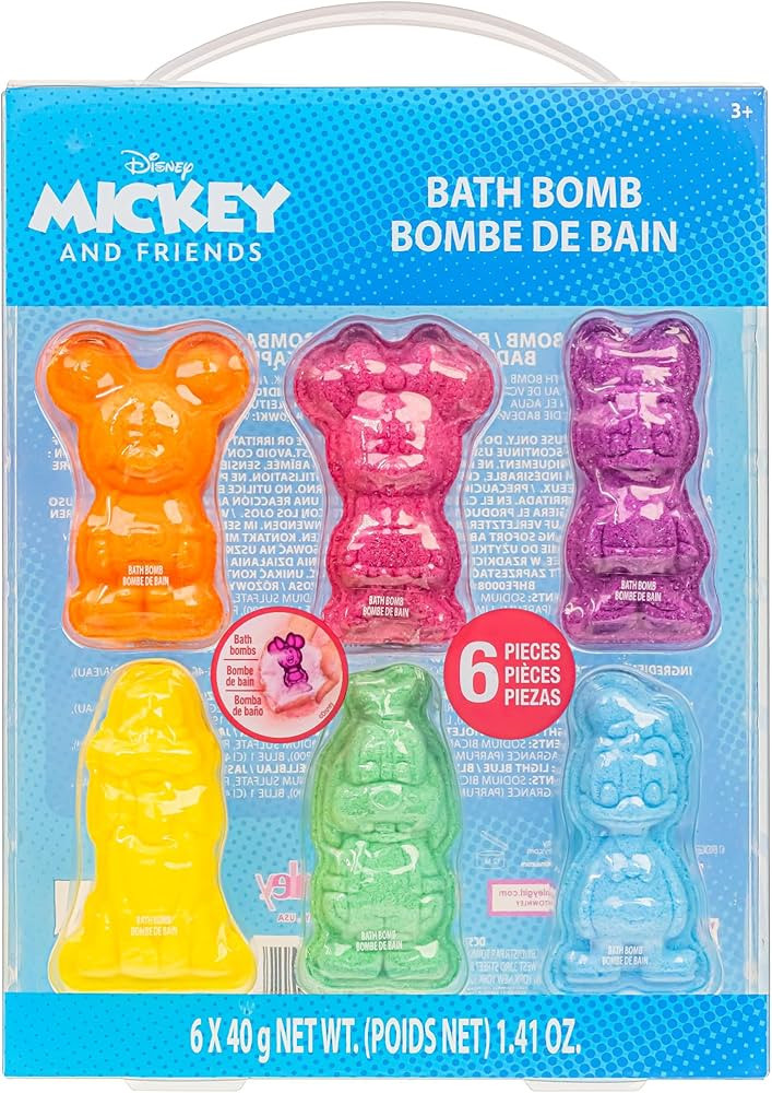 Mickey Minnie and Friends Bubblegum Scented Bath Bombs - Ages 3+ Character Molded Bath Bombs – ... | Amazon (US)
