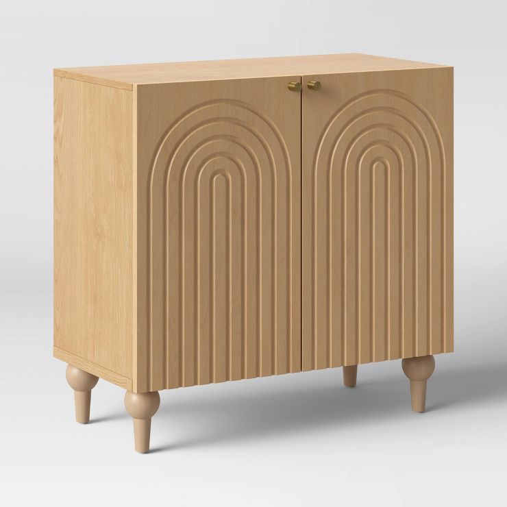 32" Arches 2 Door Storage Cabinet Natural - Threshold™ | Target