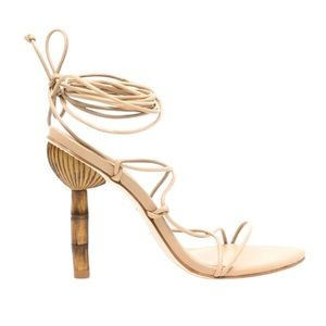 Cult Gaia Soleil Leather Lace Up Strappy  High Heel Sandals NEW EU 37.5 US 7.5 | Poshmark